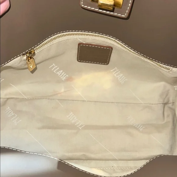 Alviero Martini Brown and Tan Shoulder Bag with Map Design - Picture 5 of 12